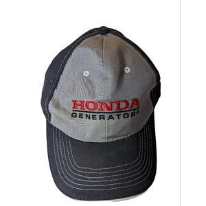 Honda Generators Baseball Hat Cap Black Gray Adjustable
